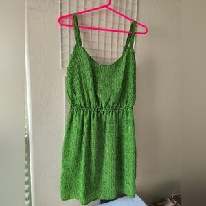 BeBop Green and Black Striped Mini Dress